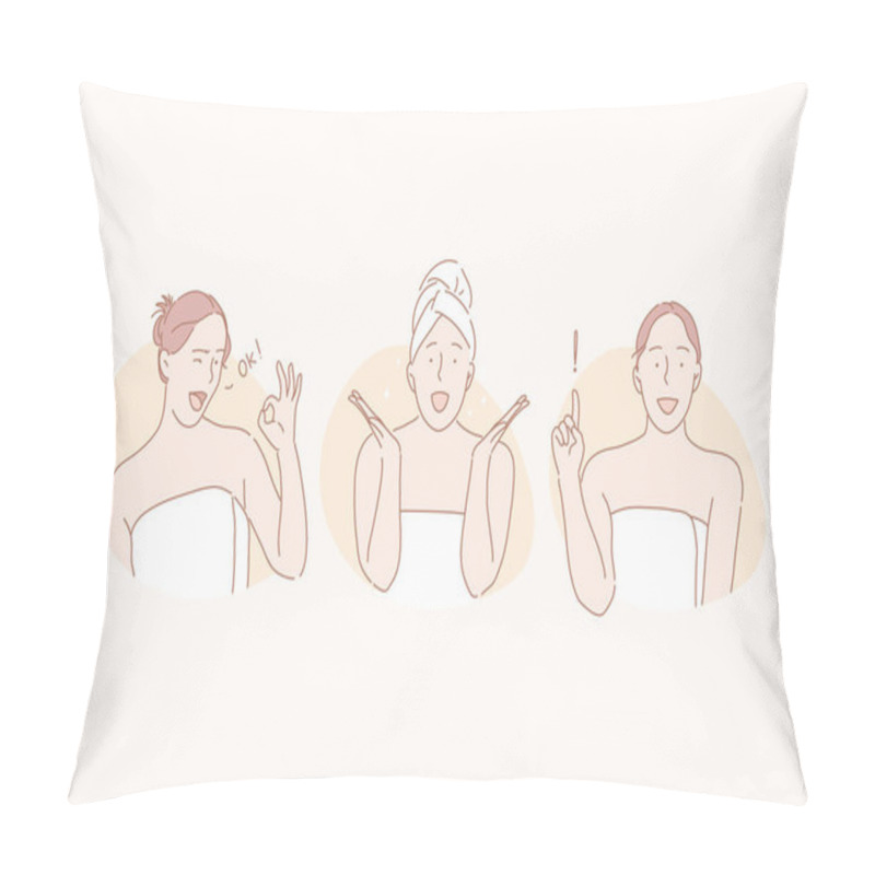 Personality  Beauty, Skincare, Spa Set Concept Pillow Covers