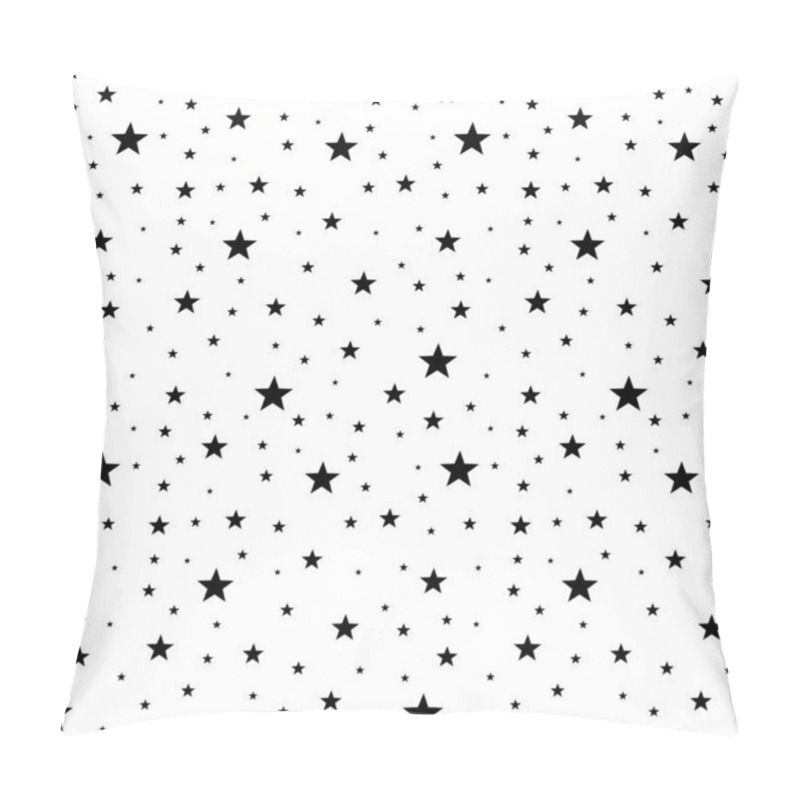 Personality  Stars Black And White Seamless Pattern. Vector Illustration. Pillow Covers