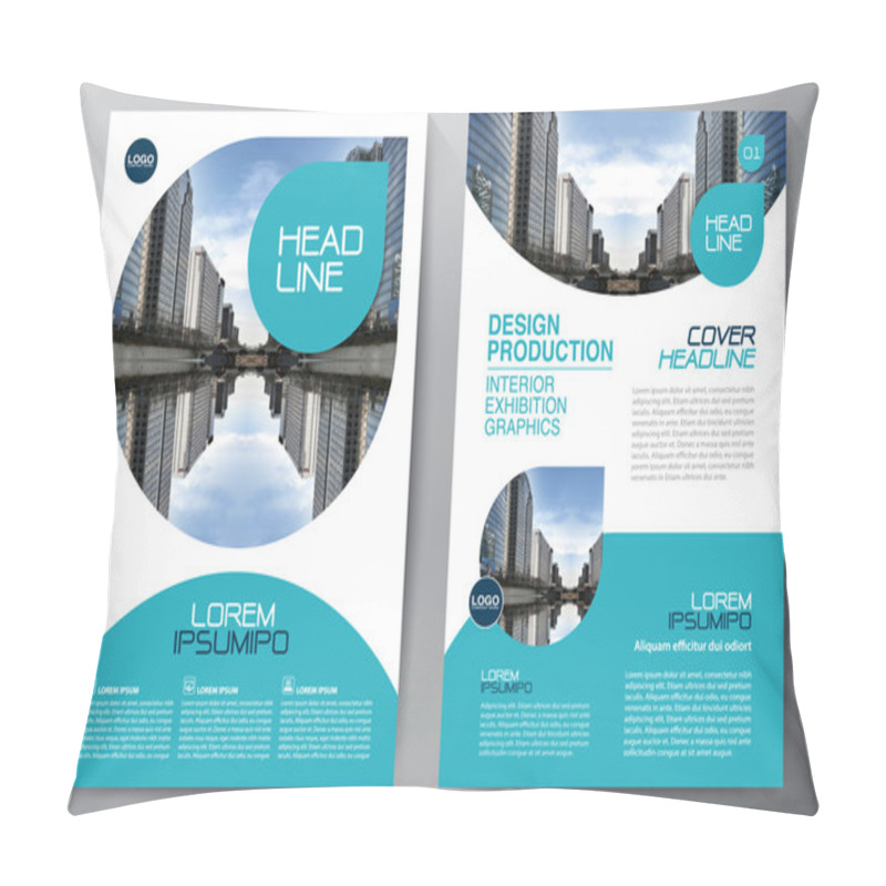 Personality  Business Brochure Flyer Design A4 Template Pillow Covers