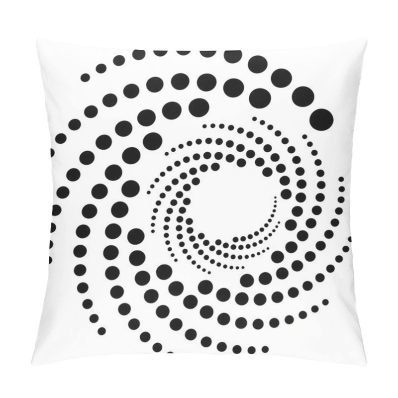 Personality  Circular, Radial Dots Element. Pillow Covers