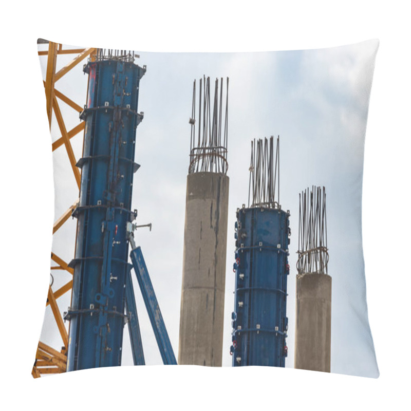 Personality  Formwork For Pouring Concrete .Concrete And Iron Pillars And Fra Pillow Covers