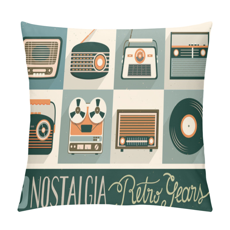 Personality  Retro Gears Poster Pillow Covers