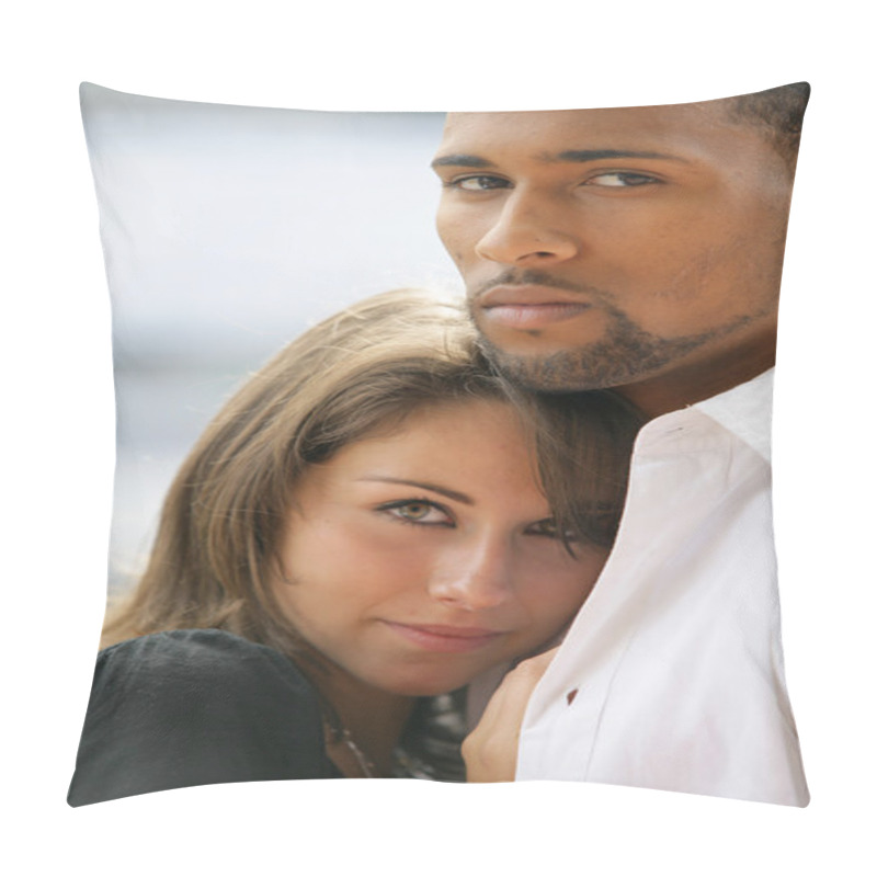 Personality  Mixed Couple At The Seaside Pillow Covers