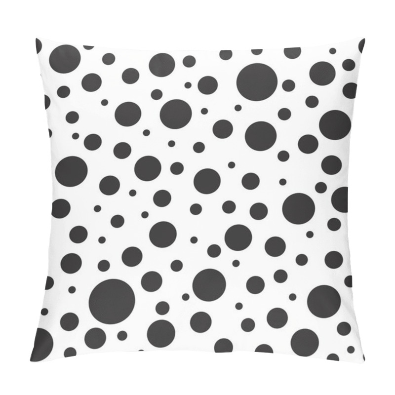 Personality  Seamless Abstract Pattern Of Circles And Dots On White. Pillow Covers