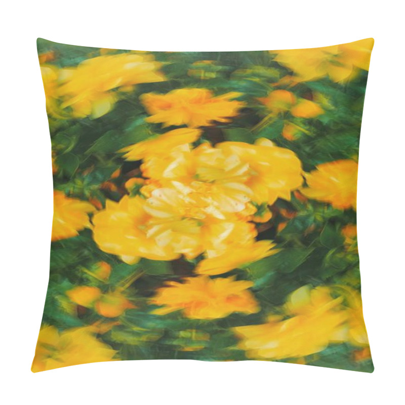 Personality  Vibrant Yellow Flowers Create A Stunning Abstract Pattern. Pillow Covers