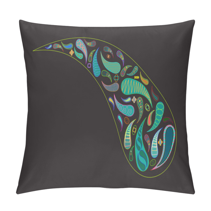 Personality  Ethnic Pattern Of Geometric Shapes On A Black Background For Your Design Pillow Covers