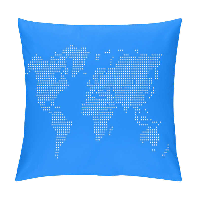 Personality  Vector Dotted World Map Pillow Covers