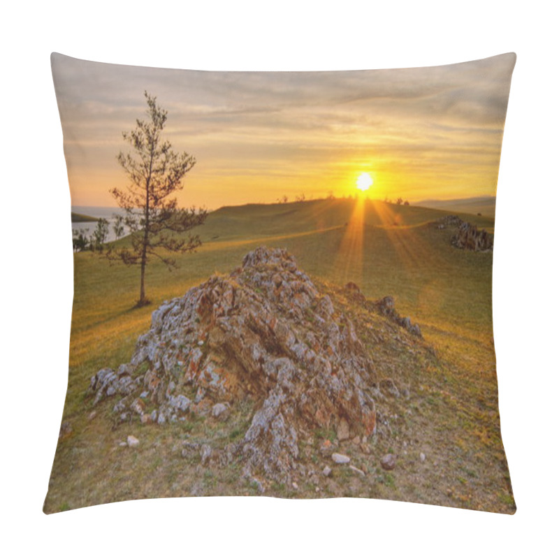 Personality  Rising Sun On Olkhon Island, Baikal, Russia Pillow Covers