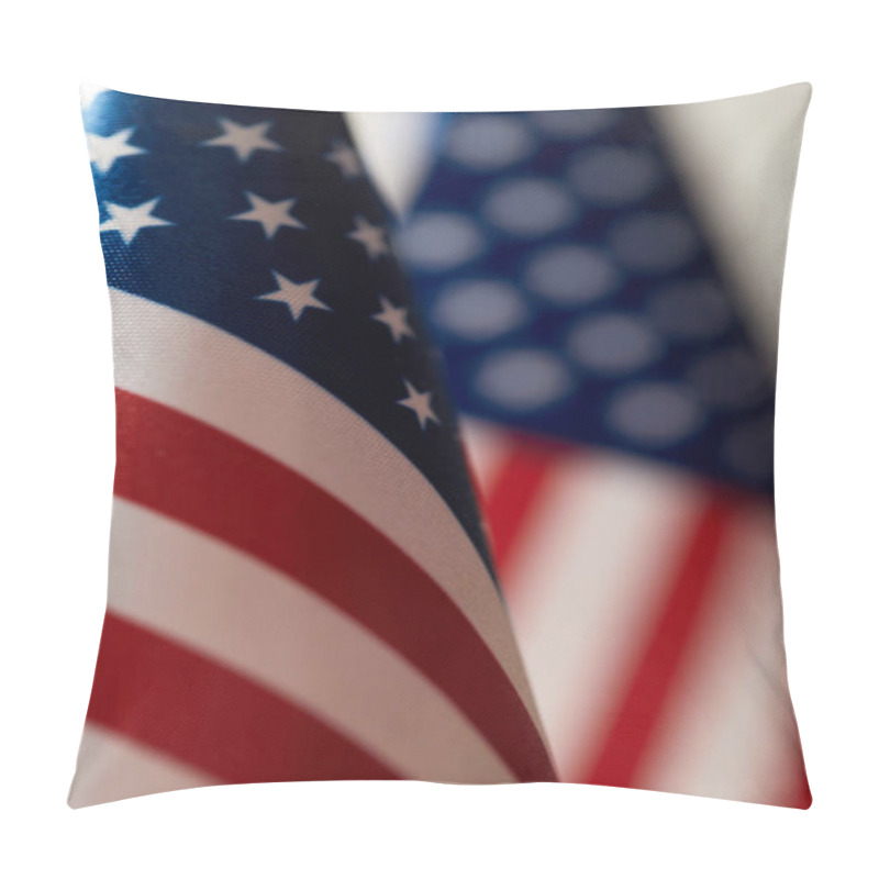 Personality  Close Up View Of United States Of America Flags  Pillow Covers