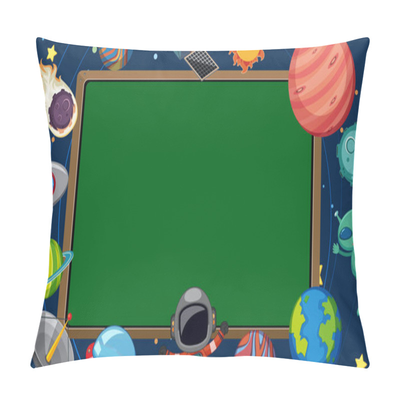 Personality  Border Template With Space In Background Pillow Covers