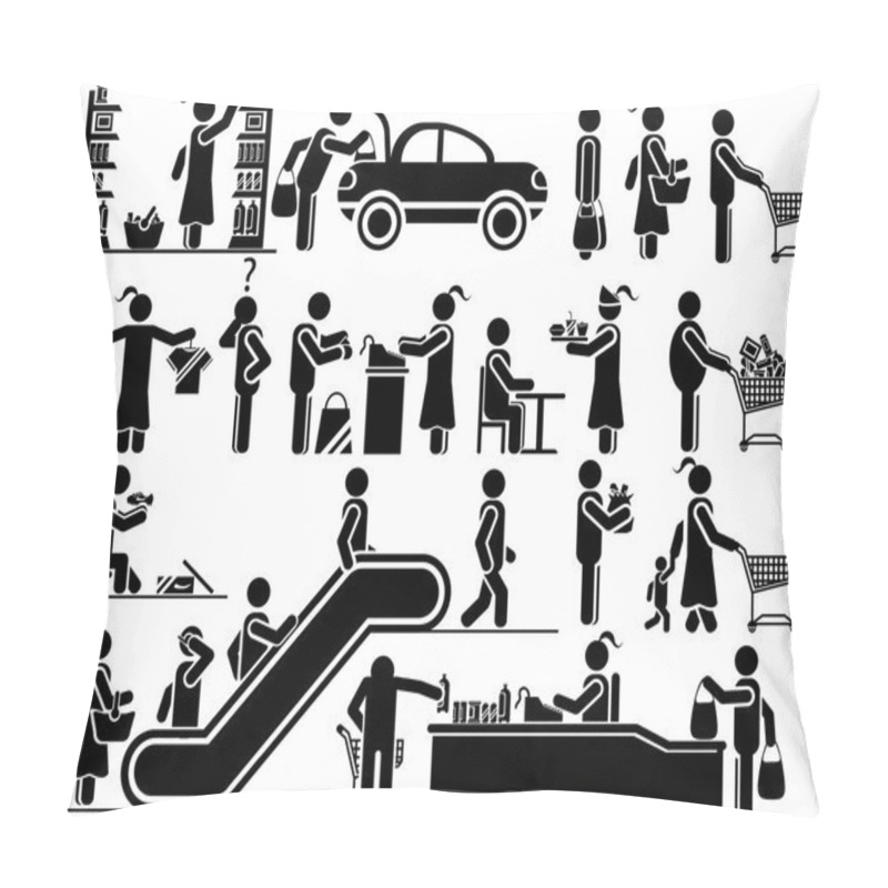 Personality  ICONS MAN SHOPPING Pillow Covers