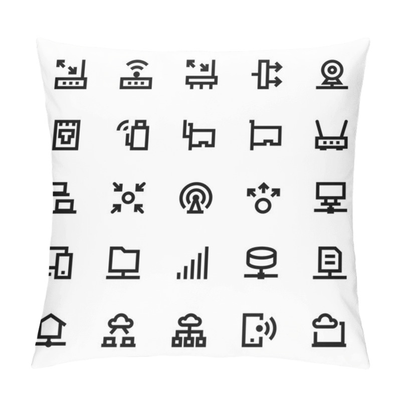 Personality  Network Technology Vector Icons 3 Pillow Covers