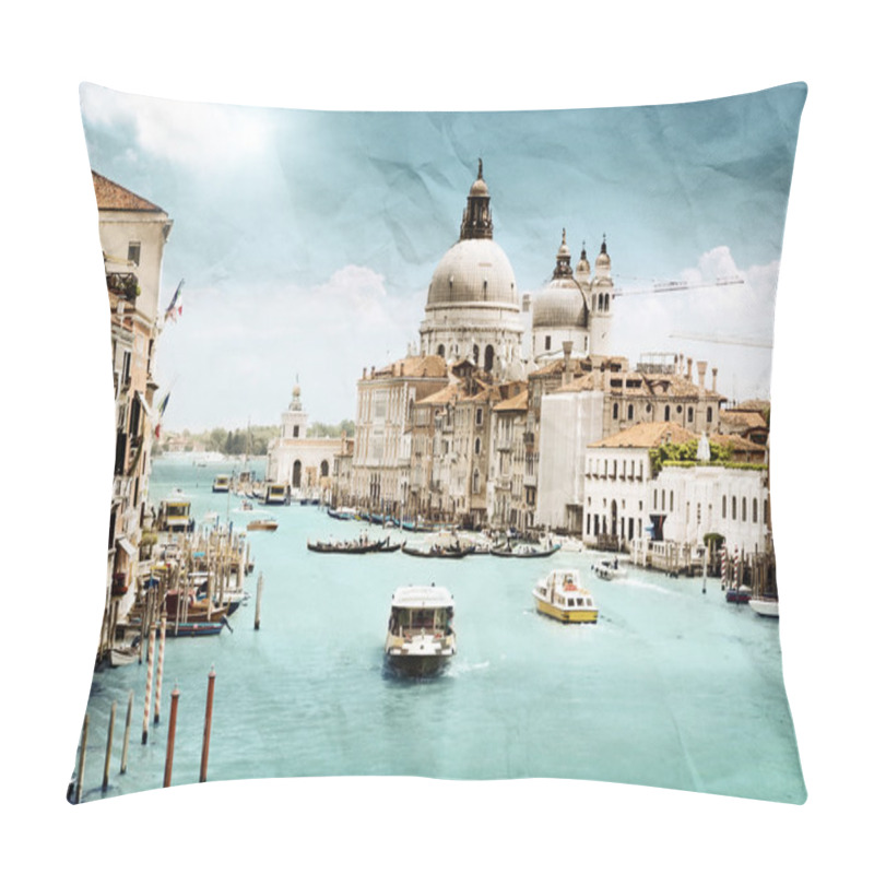 Personality  Grunge Style Image Of Grand Canal, Venice, Italy Pillow Covers