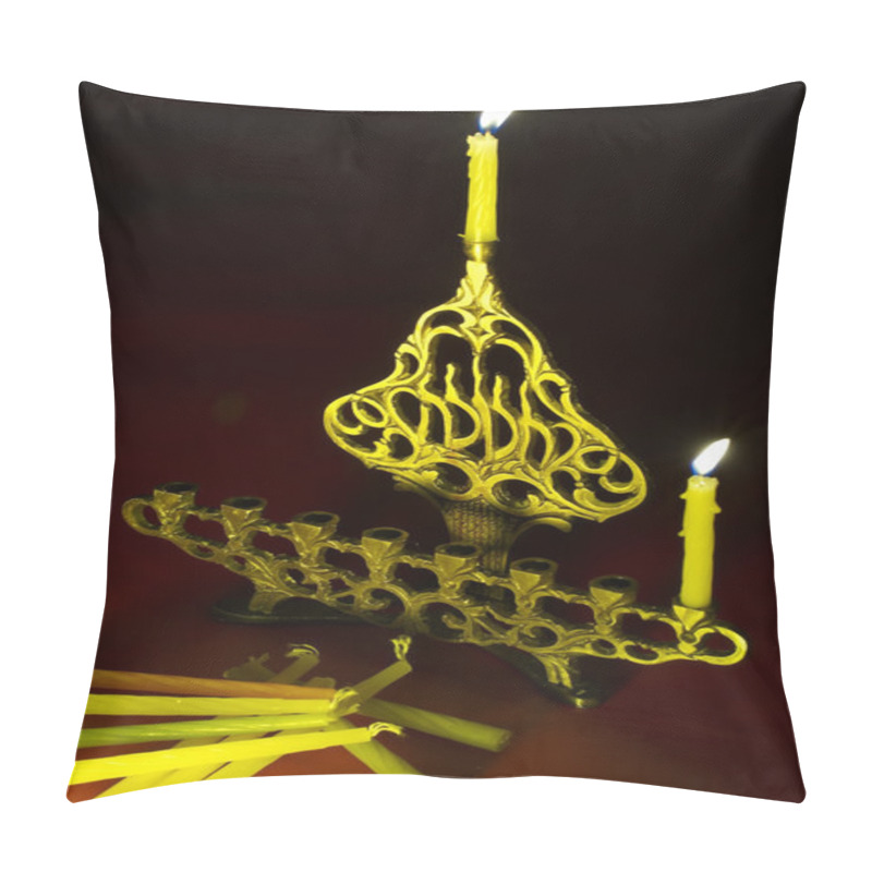 Personality  Hanuka Candles In Hanukkiya Pillow Covers