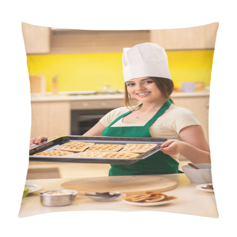 Personality  Young Cook Cooking Cakes In The Kitchen Pillow Covers