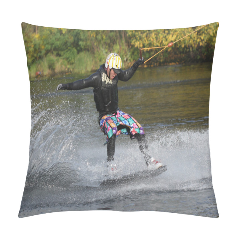 Personality  Jumping Kiteboarder Pillow Covers