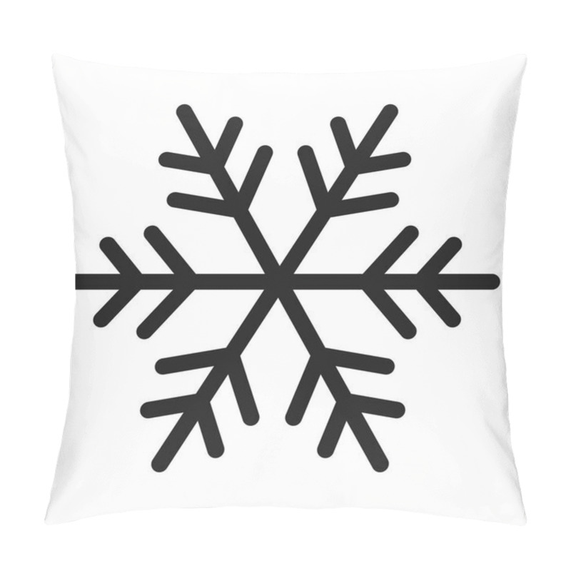 Personality  Snowflake Icon. Vector Illustration. Isolated Object On White Background. Pillow Covers