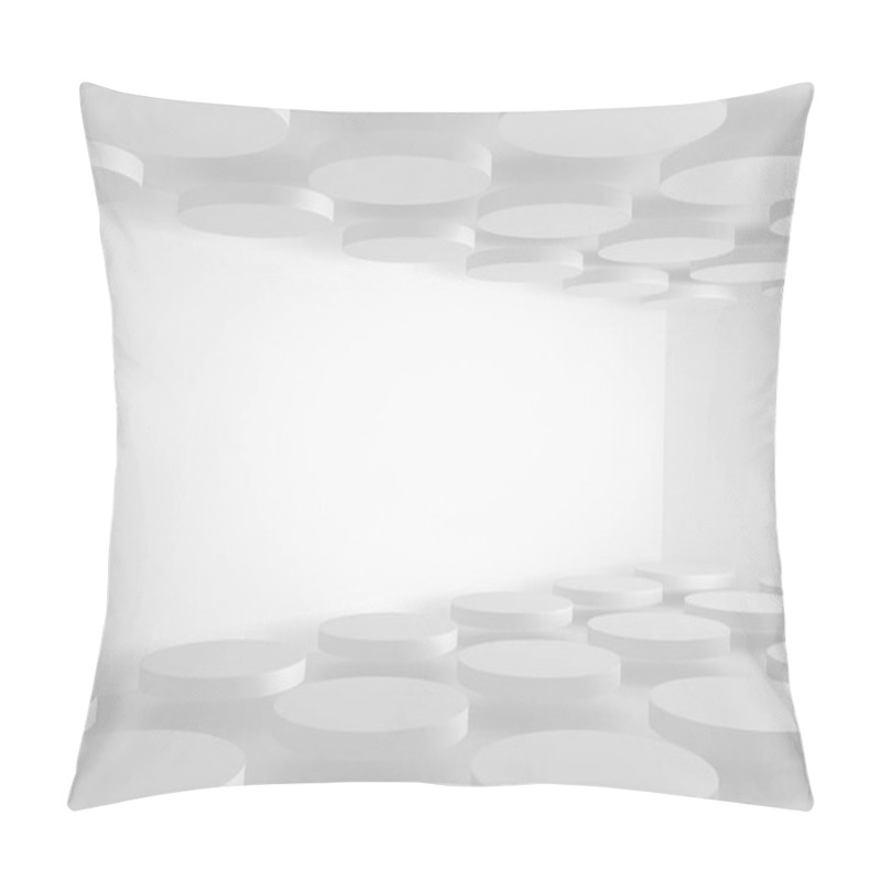 Personality  Abstract Geometric Art Deco Mockup Background In White With Shadows   Pillow Covers