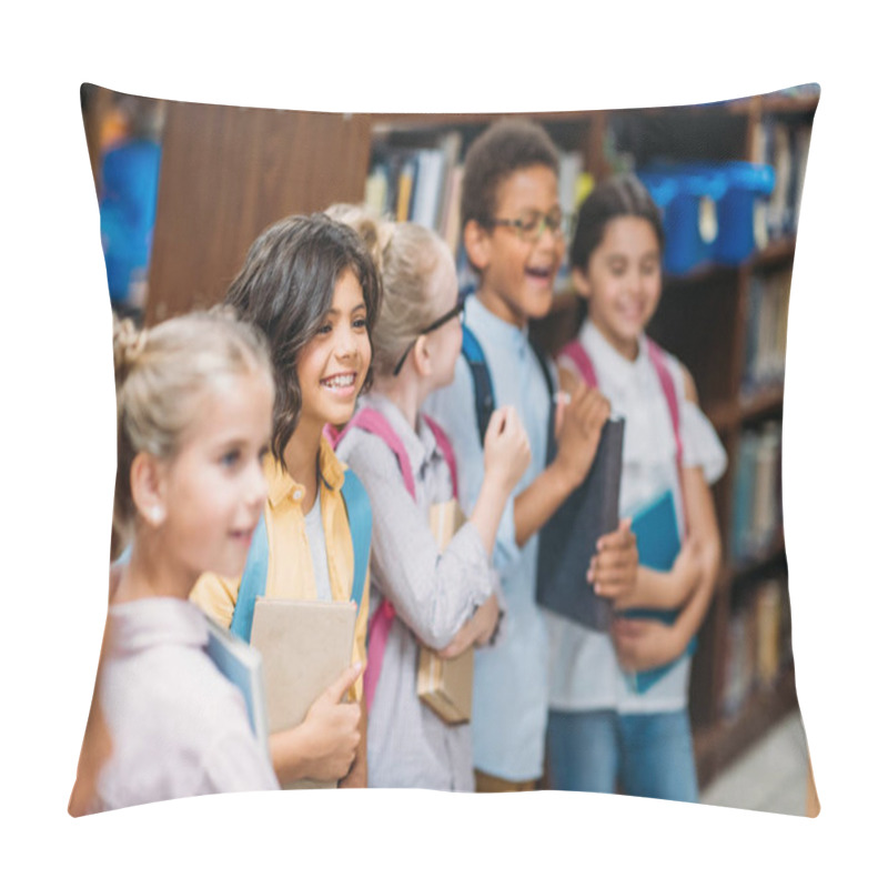 Personality  Cute Kids In Library Pillow Covers