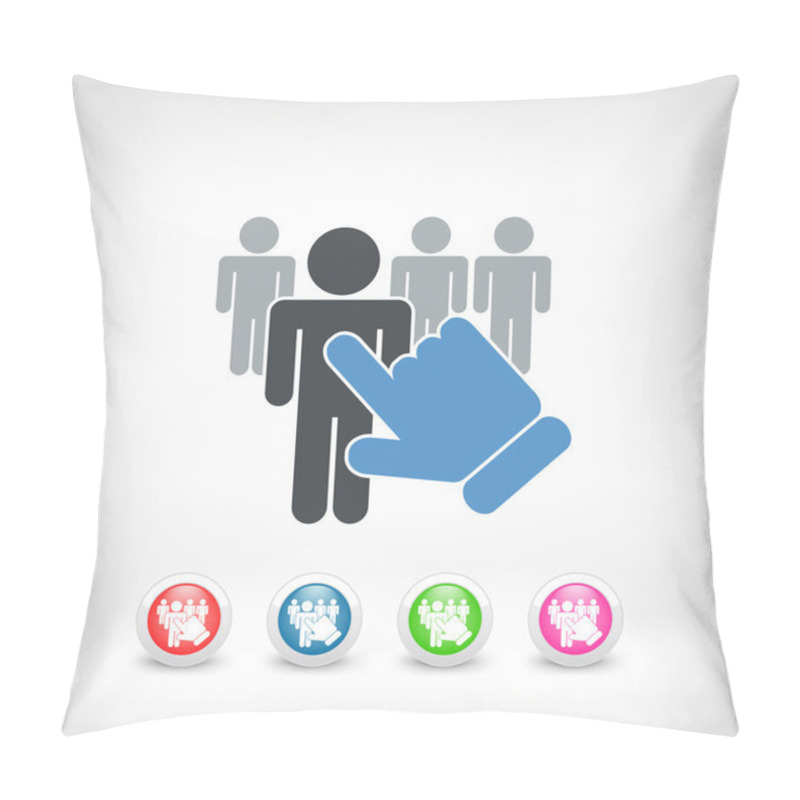 Personality  People Selection Icon Pillow Covers