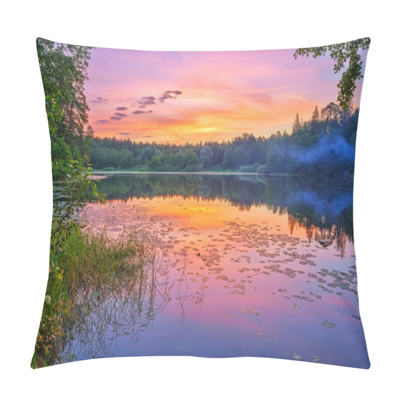 Personality  Foggy Sunrise On A Lake Pillow Covers