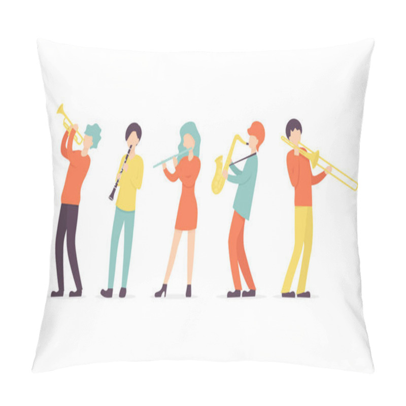 Personality  Clarinet, Saxophone, Trumpet, Flute, Trombone Pillow Covers