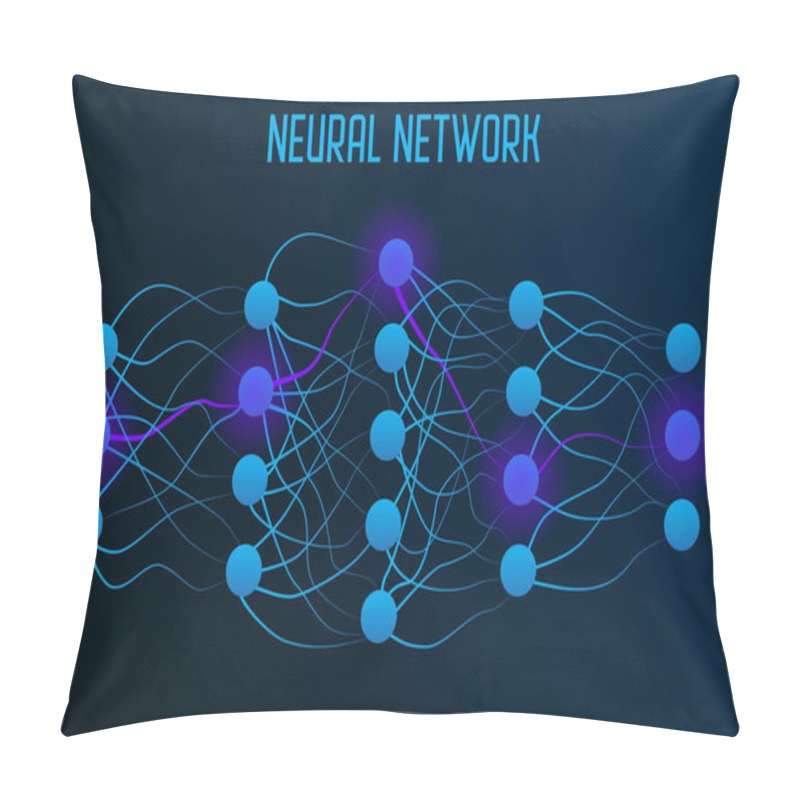 Personality  Neural Network Model With Real Synapses Between Neurons Pillow Covers