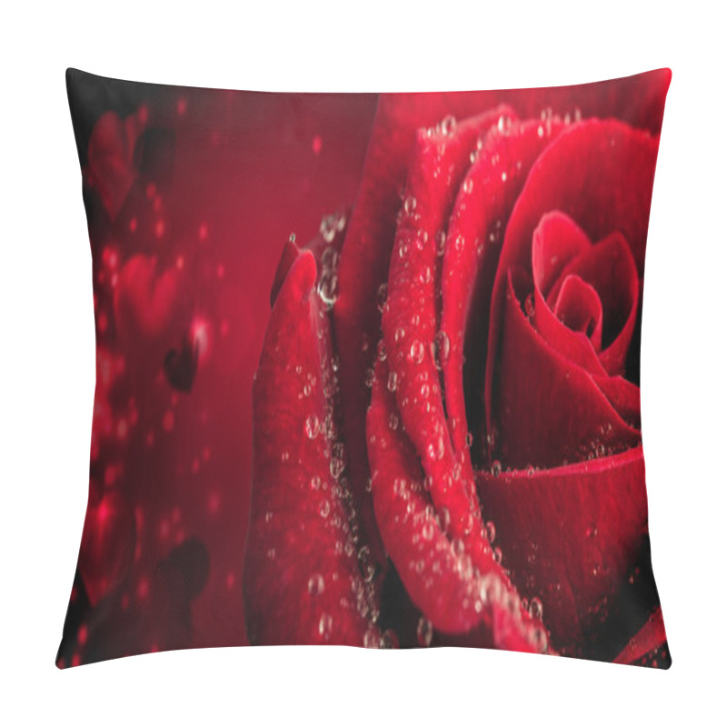 Personality  Rose Against Valentines Hearts Design Pillow Covers