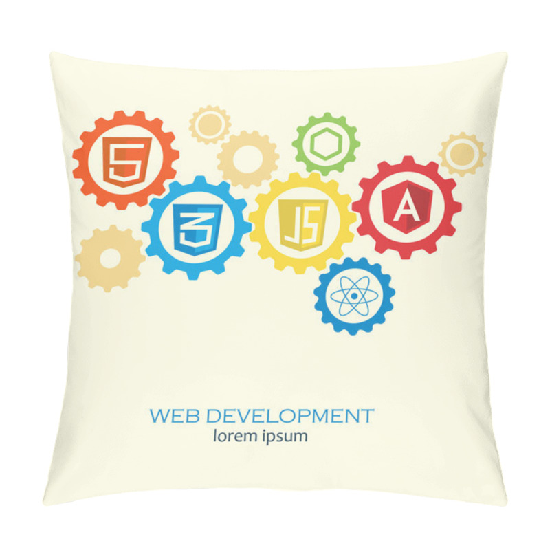 Personality  Web Development In Gears Pillow Covers