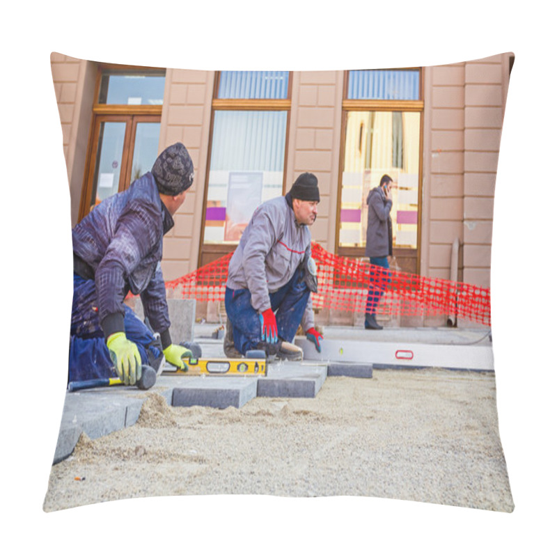 Personality  Pavers At Work Pillow Covers