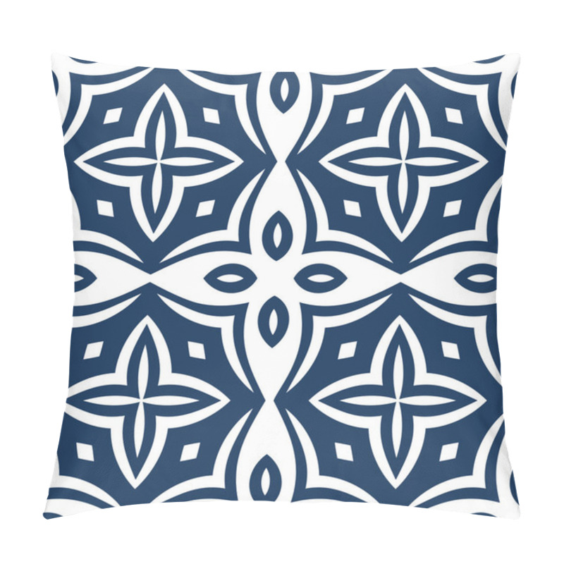 Personality  Blue Arabesque Pattern Pillow Covers