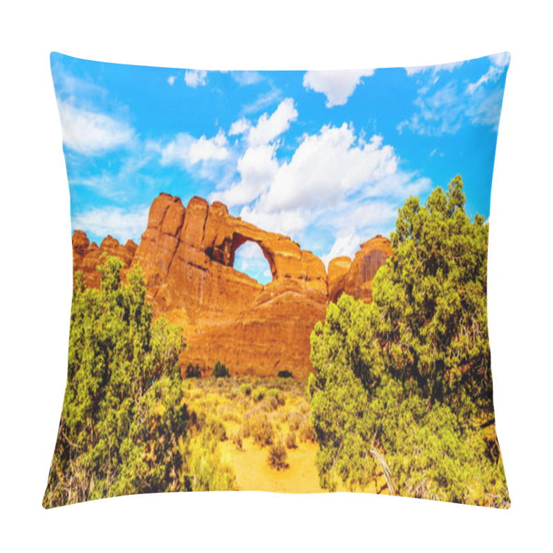 Personality  Skyline Arch In The Devil's Garden, One Of The Many Sandstone Arches In The Desert Landscape Of Arches National Park Near Moab, Utah, United States Pillow Covers