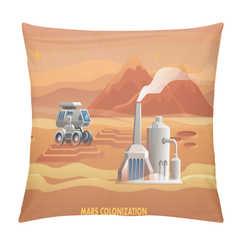 Personality  Illustration Mars Colonization First Astronaut Pillow Covers