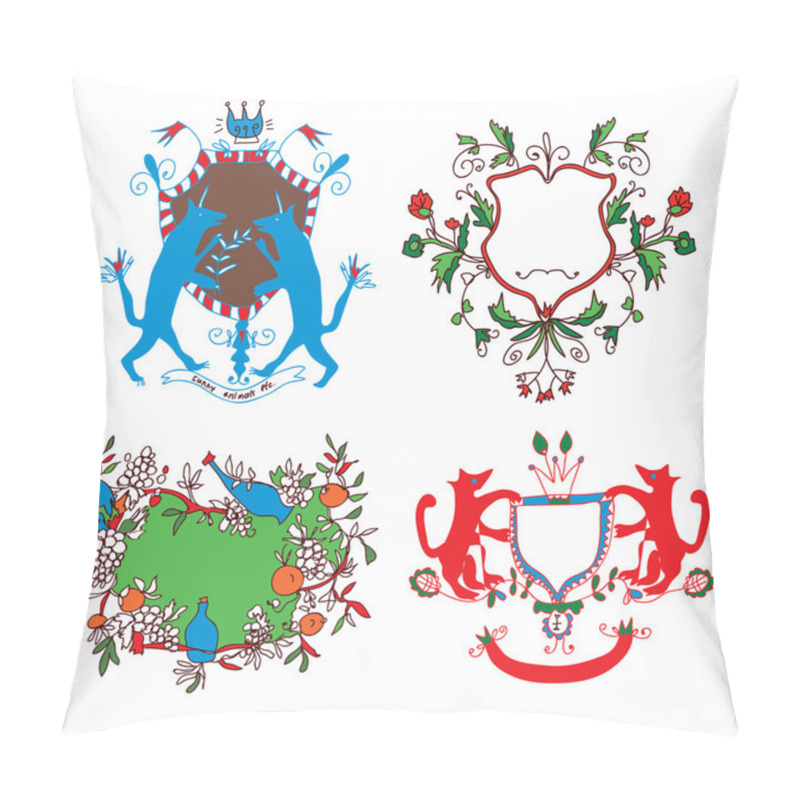 Personality  Coat Of Arms Set - Funny Drawings Design Pillow Covers