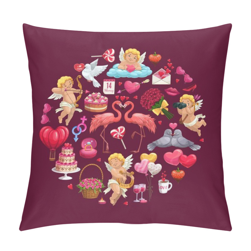 Personality  Circle Of Valentines Day Gifts, Love Heart, Cupids Pillow Covers