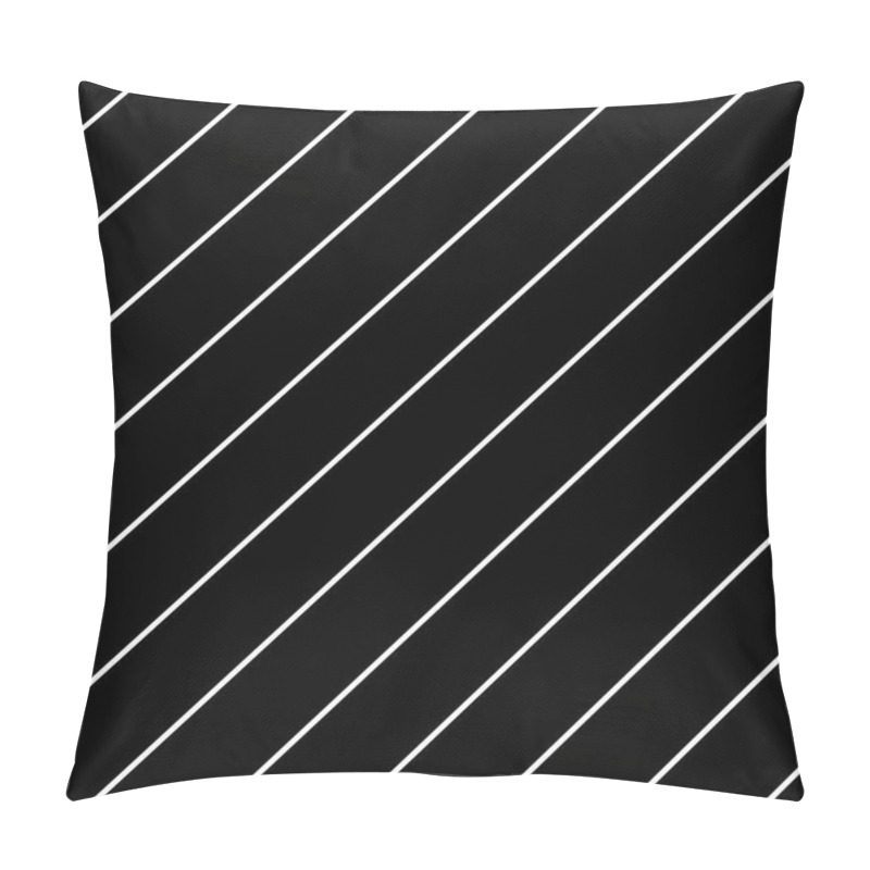 Personality  Black And White Diagonal Lines Pillow Covers