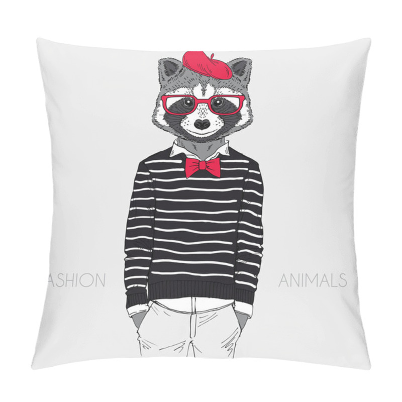 Personality  Dressed Up Raccoon Pillow Covers