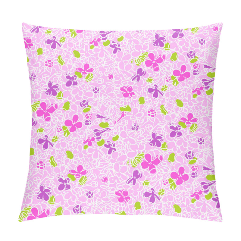 Personality  Vector Pattern With Hand Drawn Lilac Flowers Pillow Covers