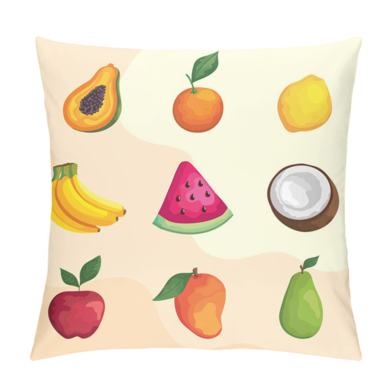 Personality  Nine Tropical Fruits Pillow Covers