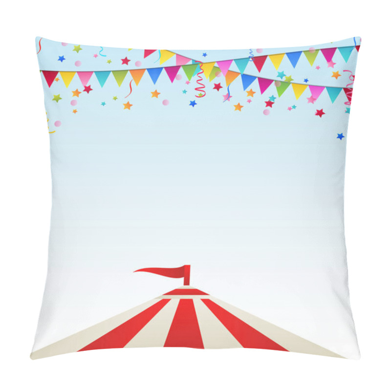 Personality  Circus Striped Tent With Flags Pillow Covers