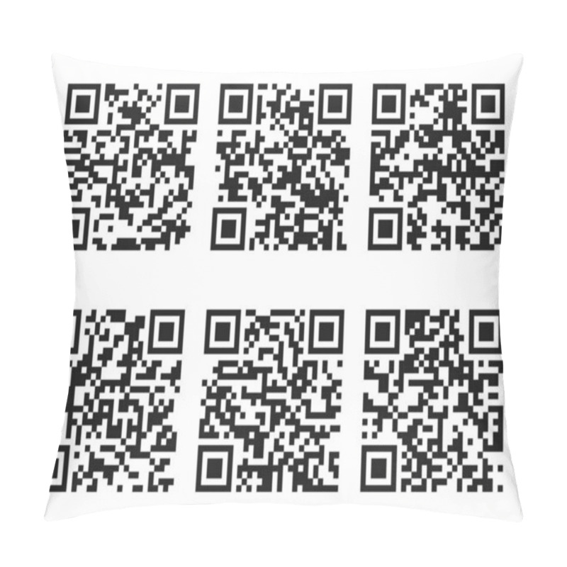 Personality  QR Code Ready To Use Isolated On White Background Pillow Covers