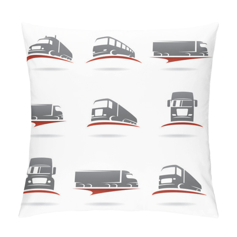 Personality  Trucks Set. Pillow Covers