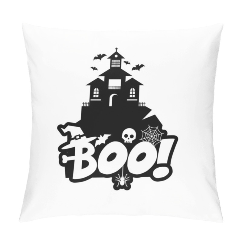 Personality  Boo Typography Design. Vector Illustration Of Halloween Print Or Celebration Card Pillow Covers