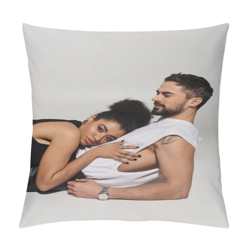 Personality  A Couple Enjoys A Tender Moment Together, Showcasing Their Deep Affection And Connection. Pillow Covers