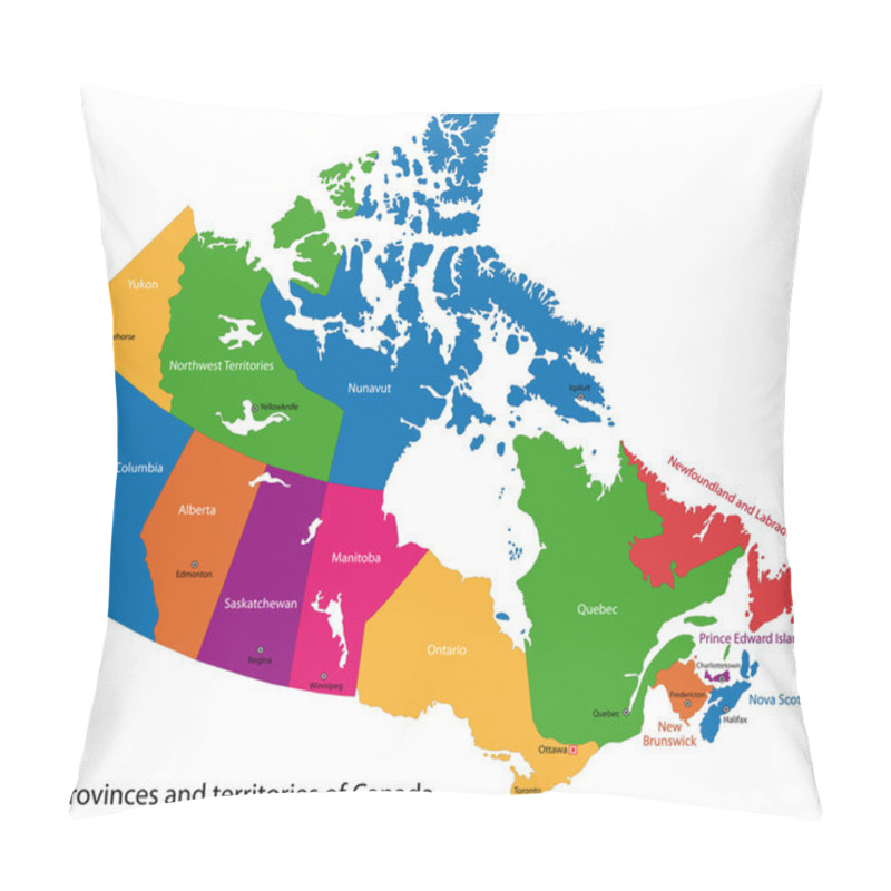 Personality  Canada Map Pillow Covers