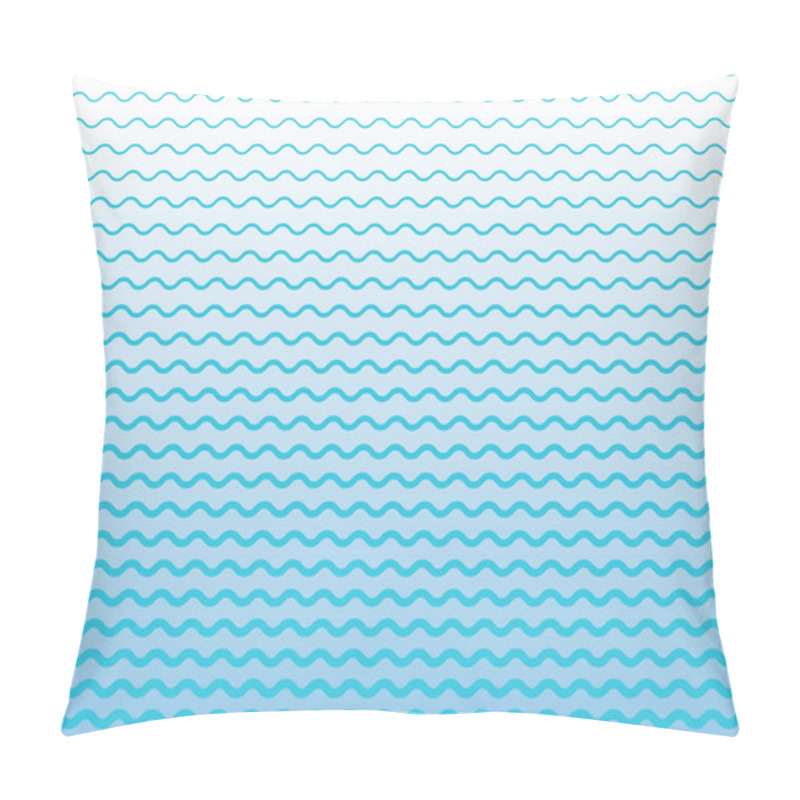 Personality  Abstract Blue Lines Wave, Wavy Stripes Pattern, Rough Surface Pillow Covers