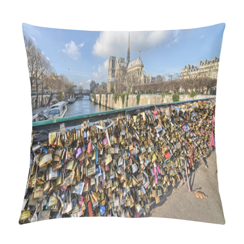 Personality  PARIS - DEC 1: Lockers At Pont Des Arts Symbolize Love For Ever, Pillow Covers