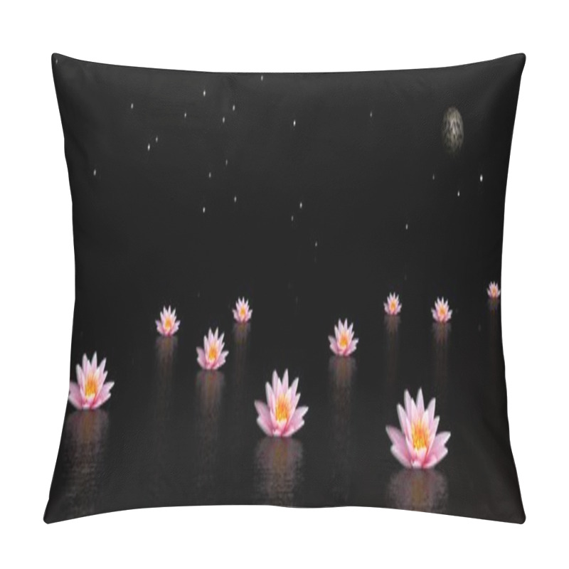 Personality  Lily Flowers By Night Pillow Covers