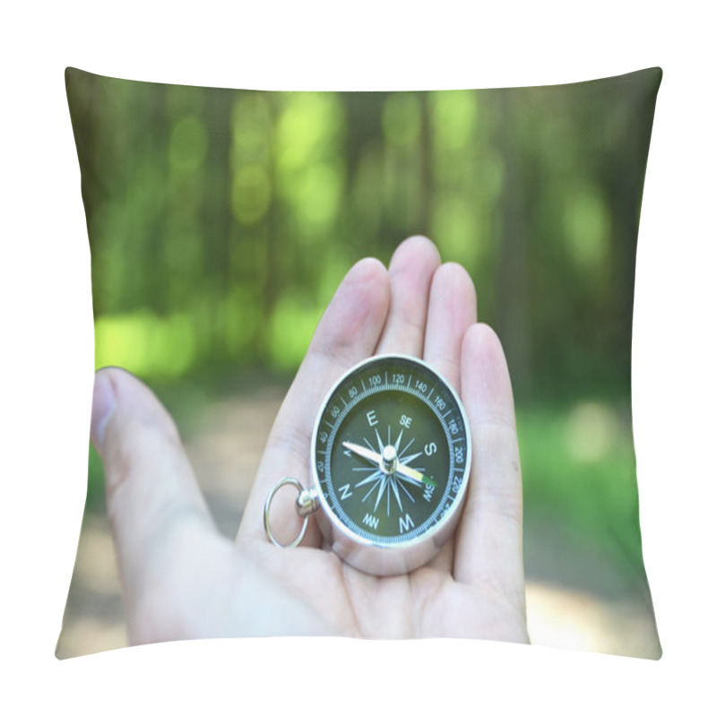 Personality  Compass In  Hand Pillow Covers