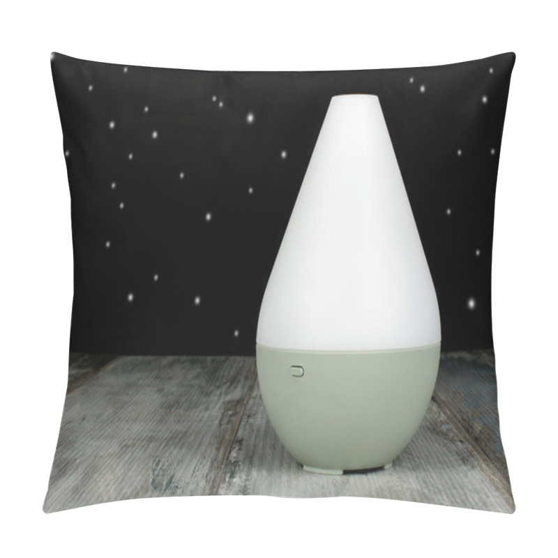 Personality  Air Humidifier On The Aged Wooden Background Pillow Covers